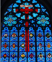 Vitrail du sanctuaire de Notre-Dame de Pontmain
